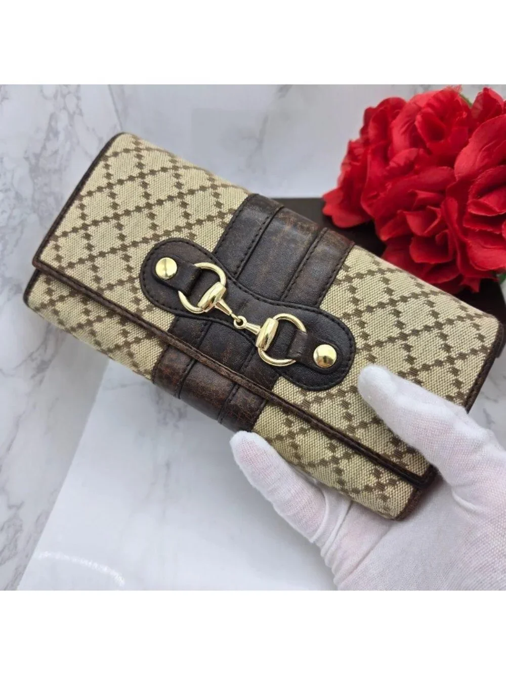 Gucci Wallet Horsebit Diamante - Picture 3 of 15